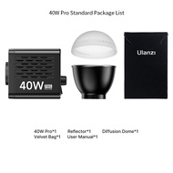 Ulanzi L023 40W Pro Video Light Mini Bowens Mount COB Light Bi-color 2500-6500K 3400mAh Video Light 