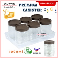 ECOWARE 6pcs Set Bekas Kuih Raya Set 1000ml/Cookies Container Set /Bekas Kuih Raya Plastik/ Bekas Ku