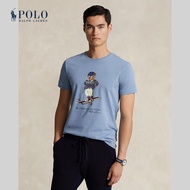 Polo Ralph Lauren เสื้อยืดผู้ชาย Custom Slim Fit Polo Bear Jersey T-Shirt รุ่น MNPOTSH1N822077 สีฟ้า