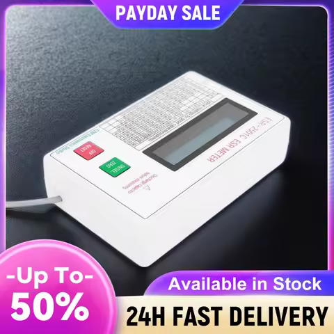 Capacitor ESR DCR Tester Test In Circuit Capacitance Meter W/ Test Leads Clip Battery LCD Display ES