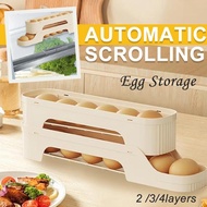 Egg Fridge Organizer Rolling Eggs Container For Fridge Space-Saving Auto Rolling Fridge Egg Organize