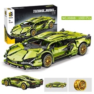 Đồ Chơi Lắp Ráp LEGO Mô Hình Siêu Xe Lamborghini Sían Tỉ Lệ 1:14 Điều Khiển Từ Xa JKC7101 Với 1000+