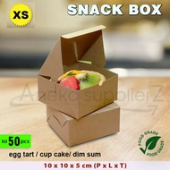 Kotak Dus Box Kue Cup Cake KRAFT COKLAT - Snack Box XS (100 pcs)