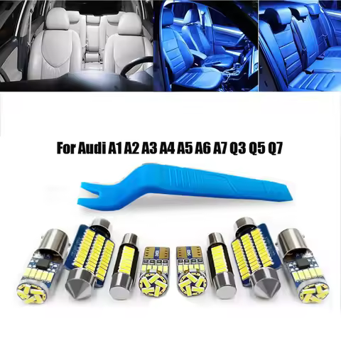 Fit For Audi A3 8P 8V 8L A4 B5 B6 B7 B8 A5 8T A6 C5 C6 C7 A7 A8 D2 D3 A1 8X A2 Q3 Q5 Q7 Car LED Inte