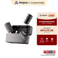 Amgras SoundMeta XTS Wireless Microphone Mobile Phone Camera Vlog/Live Lavalier Dual Noise Cancellin