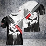 CHEVROLET CORVETTE C5 RACING SKULL PUNISHER 3D T-SHIRT SIZE S-5XL