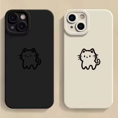 Cute cat Case for Samsung Galaxy S26 S25FE S24 S23 S22 ULTRA A33 A52 A17 A15 A13 A21s A24 A16 A25 A3