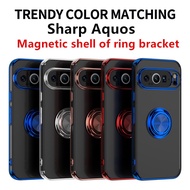 for Sharp Aquos R10 R9 R8 Pro wish 5 4 sense 10 9 8 Magnetic shell of ring bracket Phone Case casing