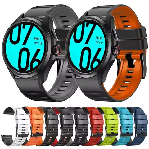 24mm Silicone Wrist Watch Band Straps For TicWatch Pro 5 Replacement Wristband For TicWatch Pro5 Sma