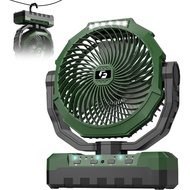 Japanese Camping Fan – 24000mAh Rechargeable, LED Light & Remote, IPX6