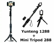 Paket Selfie Lengkap ! Tongsis Yunteng 1288 Remote Bluetooth FREE Mini Tripod YT 228