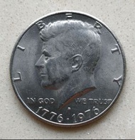 1776-1976 美國半美元紀念幣，罕見EF品相，兼有 PARTIALLY FILLED D mint mark