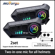 Y10 Wireless Helmet Intercom Bluetooth 5.3 Headset 300M Range for Rider Y10 Wireless Helmet Intercom