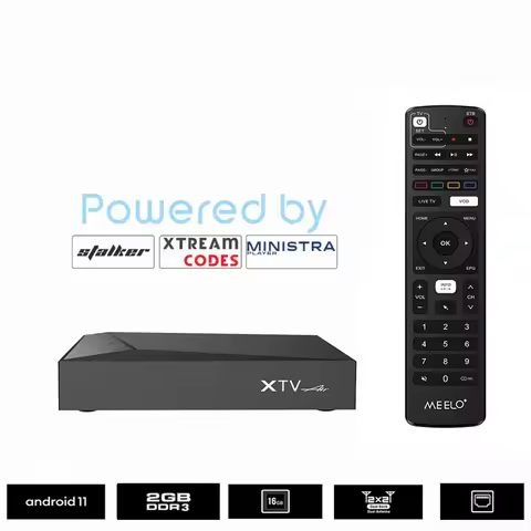 10pcs Lot XTV AIR Meelo+ 4K UHD Android 11 2GB 16GB 4K HD IP Receiver 2GB 16GB Dual WiFi LAN 100M BT