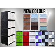Eagle 4Tier Diy Cabinet /Almari plastic Serbaguna/storage / kabinet / almari baju / multipurpose cab