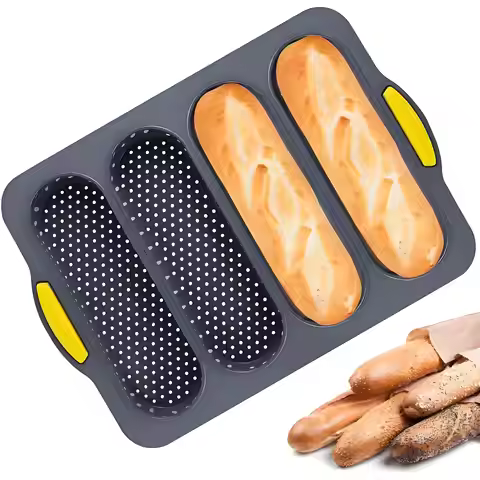 Large Silicone Baking Mold Non-Stick Baguette Bake Tray Kitchen Bakeware Accessories Grade Food Moul