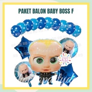 BABY BOSS F Balloon Package Baby Boss Birthday Decoration/