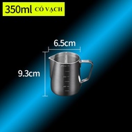 Ca đánh sữa inox (có vạch chia) 350ml - 550ml - 900ml Inox cấp thực phẩm - LOKING