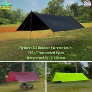 ((READY STOCK)) Flysheet 3x3 3x4 Meter 4x6 Meter Waterproof Nylon 20D PU 5000mm / Flysheet Bushcraft