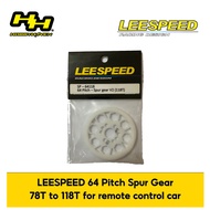 Hobby Haven LEESPEED 64 Pitch Spur Gear 78T to 118T teeth for remote control car 64p spur 64p pinion