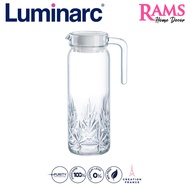 Luminarc 1000ML Annecy Glass Jug with Lid / Fridge Jug / Glass Pitcher / Glass Jug / Water Jug / Jug