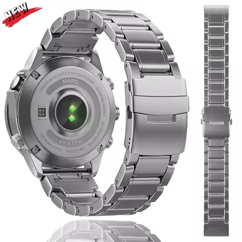 QuickFit 26mm 22mm Strap for Garmin MARQ Aviator/Captain Titanium Wristband for Garmin Fenix 8 7 7X 