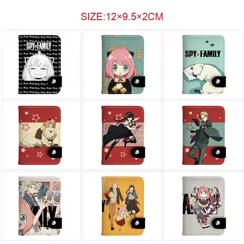 Anime SPY×FAMILY Anya Forger Short Wallet Cartoon Men's Card Holder Purse
