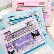 [ 17-AN ] 6 in 1 School Stationery Box Set Kur0mi Cin4mor0ll M3l0dy motif