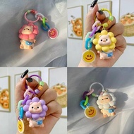 Cute Sunflower Pig Couple Keychain Internet Celebrity Creative Value Accessories High Pendant C8k7