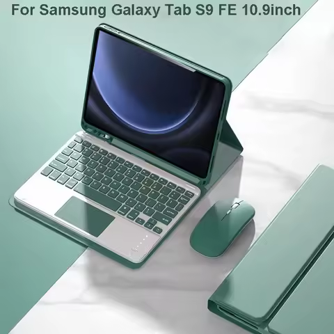Case for Samsung Galaxy Tab S9 FE 10.9inch Detachable Bluetooth Keyboard Case For Samsung Tab S9 FE 