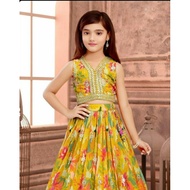 NEW ARRIVALS TRENDING SEQUENCE EMBROIDERY SEQUENCE WORK KIDS LEHENGA BLOUSE N DUPATTA