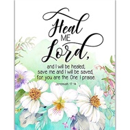 Bible Verses Prints Christian Wall Art Posters Peony Flowers Blessed Quotes Picture Canvas Painting 