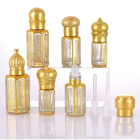 10/30pcs 3/6/12ml Perfume Bottles Essence Oil Dropper Bottles Massage Oil Essence Bottle Gilding Gla