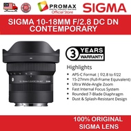 SIGMA 10-18mm F2.8 DC DN Contemporary Lens for Sony E / FUJI X ( SIGMA MALAYSIA )