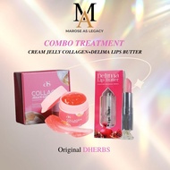 DHERBS COMBO TREATMENT(JELLY COLLAGEN 30g+DELIMA LIPS BUTTER) tegang kusam