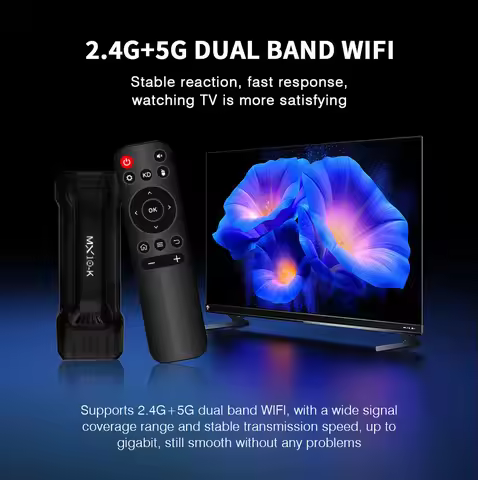 Cheapest MX10-K TV Stick Android 14.0 4K Smart Android TV Box 2.4G 5G WiFi Smart TV Stick Network Me