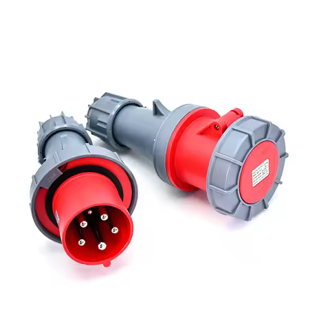 IP67 CEE Form Plug Socket Coupler 63A 3P+N+E 6h 400V 3 Phase 5 Pin Ceeform Industry Power Twist Conn