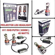 LED PROJECTOR LIGHTING HEADLIGHT P12 H11 RHD 6500K (WHITE)