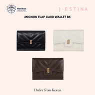"[J.ESTINA] MIGNON Flap Card Wallet BK | Premium Korean Designer Leather Wallet "