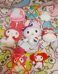 各炒家要果件冇貨🤭($55系最平果件)18-22年13cm 16cm 日本景品 Furyu Eikoh  冇表情 sanrio 背包痛袋  melody美樂蒂 kuromi可羅米庫洛米酷洛米紅色圓滾滾