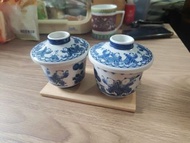 日本 茶碗蒸 茶具一對 $100/2pcs.