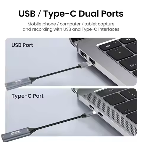 USB 3.0/2.0 Video Capture Card 4K@30Hz HDMI-compatible to USB / Type-C Game Grabber Record for Switc