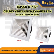 Lemax 8" 10" Ventilation Exhaust Fan Kipas Ekzos Bilik Air Toilet Kitchen Dapur Sirim