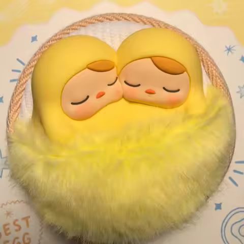 POP MART Blind Box PUCKY EGG BEANIE Series Earphone Bag Guess Toys Bag Ornament Figurines Home Decor