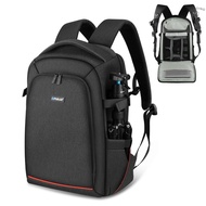 ღPULUZ PU5015B Camera Backpack Waterproof Camera Bag Large Capacity Camera Case with Laptop Compartment Tripod Holder Rain Cover for Women Men Photographer