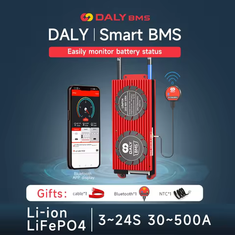 Daly Smart BMS 4S 8S 16S 12V 24S 72V 48V 16S 30A 60A 100A 150A 200A 250A LiFePo4 Li-Ion BMS 7S 13S 1