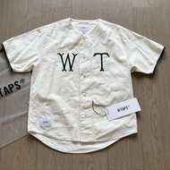 日本WTAPS SS24 LEAGUE / SS / COTTON. SATIN. SPINA | WHITE TEE JACKET短袖棒球衫外套