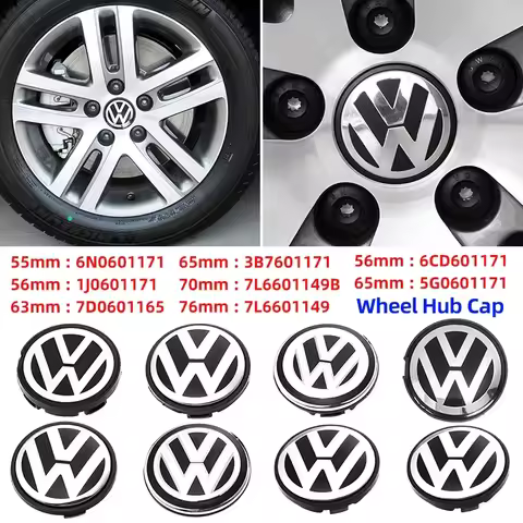 Hub Caps 4pcs 63mm 56mm 65mm 70mm Car Styling Wheel Center Cap Hub Covers Badge Accessories For VW V