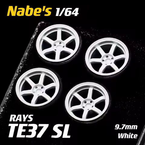 1/64 Nabes X Chika Rays TE37SL car model Static wheel hub Car wheel hub Modified wheel hub 8.9 9.7 1