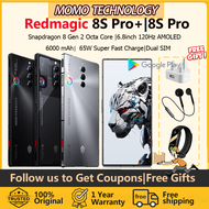 【Global ROM】Nubia Redmagic 5G Gaming Phone|Red magic 8S Pro+PLUS|Red magic 8S Pro Smartphone|Snapdragon 8 Gen 2 Octa Core|165W Fast Charging Dual SIM |  6.8inch 120HZ AMOLED Screen Cellphone|Redmagic Smartphone